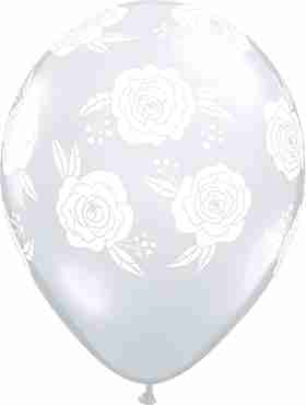 Roses in Bloom Crystal Diamond Clear (Transparent) Latex Round 11in/27.5cm