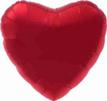 Ruby Red Foil Heart 18in/45cm