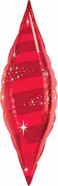 Ruby Red Foil Taper Swirl 38in/95cm