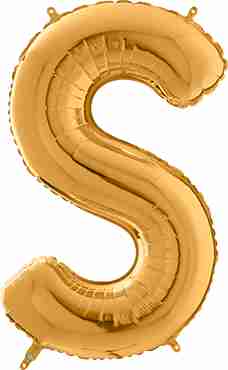 S Gold Foil Letter 26in/66cm