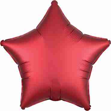 Sangria Satin Luxe Foil Star 17in/43cm