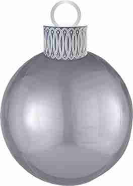 Silver Ornament XL Orbz 15in/38cm x 16in/40cm