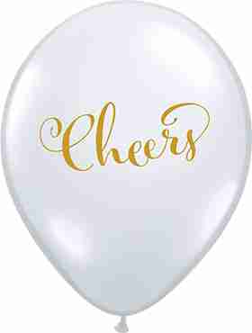 Simply Cheers Crystal Diamond Clear (Transparent) Latex Round 11in/27.5cm