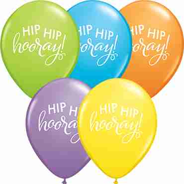 Simply Hip Hip Hooray Bright Pastel Assortment Latex Round 11in/27.5cm