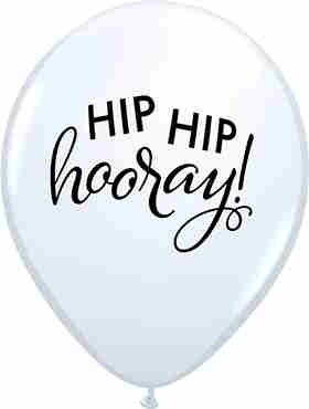 Simply Hip Hip Hooray Standard White Latex Round 11in/27.5cm