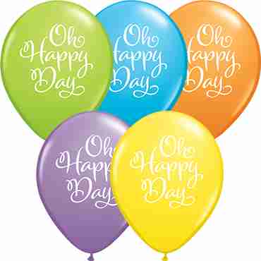 Simply Oh Happy Day Bright Pastel Assortment Latex Round 11in/27.5cm