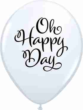 Simply Oh Happy Day Standard White Latex Round 11in/27.5cm