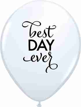 Simply The Best Day Ever Standard White Latex Round 11in/27.5cm