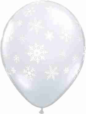 Snowflakes and Sparkles Crystal Diamond Clear (Transparent) Latex Round 11in/27.5cm