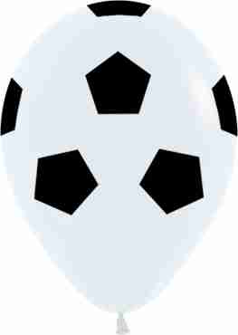 Soccer Ball Fashion White Latex Round 11in/27.5cm