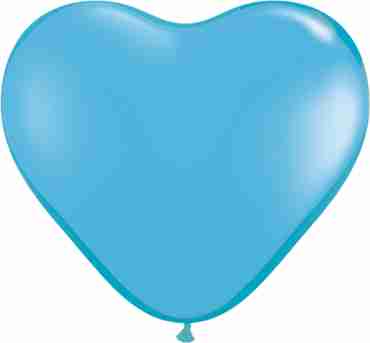 Standard Pale Blue Latex Heart 6in/15cm
