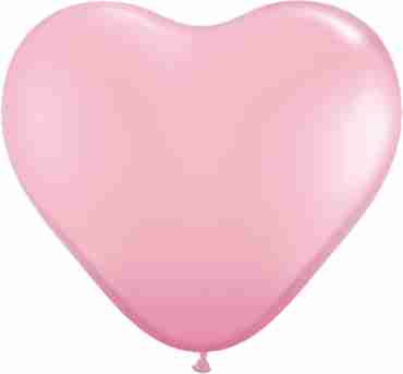 Standard Pink Latex Heart 11in/27.5cm