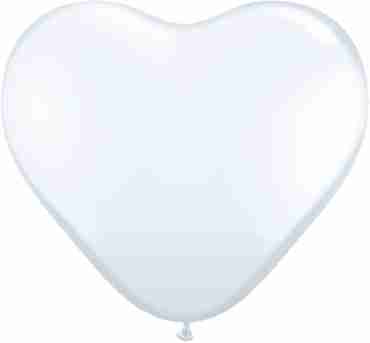 Standard White Latex Heart 36in/90cm