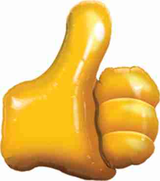Thumbs Up! Foil Shape 35in/89cm