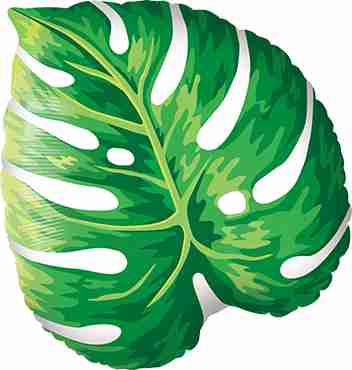 Tropical Philodendron Foil Shape 21in/53cm