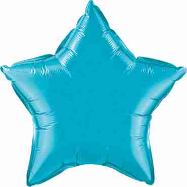 Turquoise Foil Star 9in/22.5cm