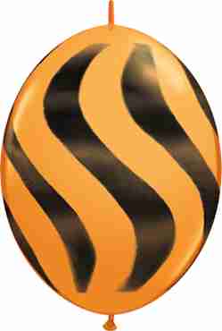 Wavy Stripes Standard Orange w/Black QuickLink 12in/30cm