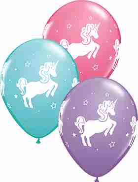 Whimsical Unicorn Special Assortment Latex Round 11in/27.5cm