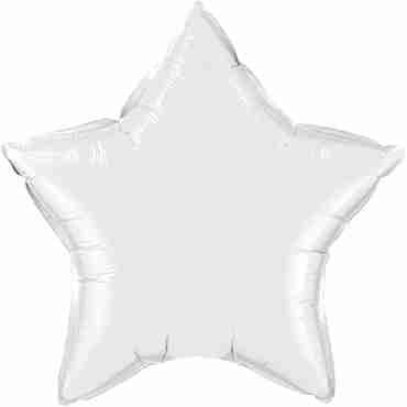White Foil Star 9in/22.5cm