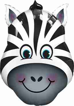 Zany Zebra Foil Shape 14in/36cm